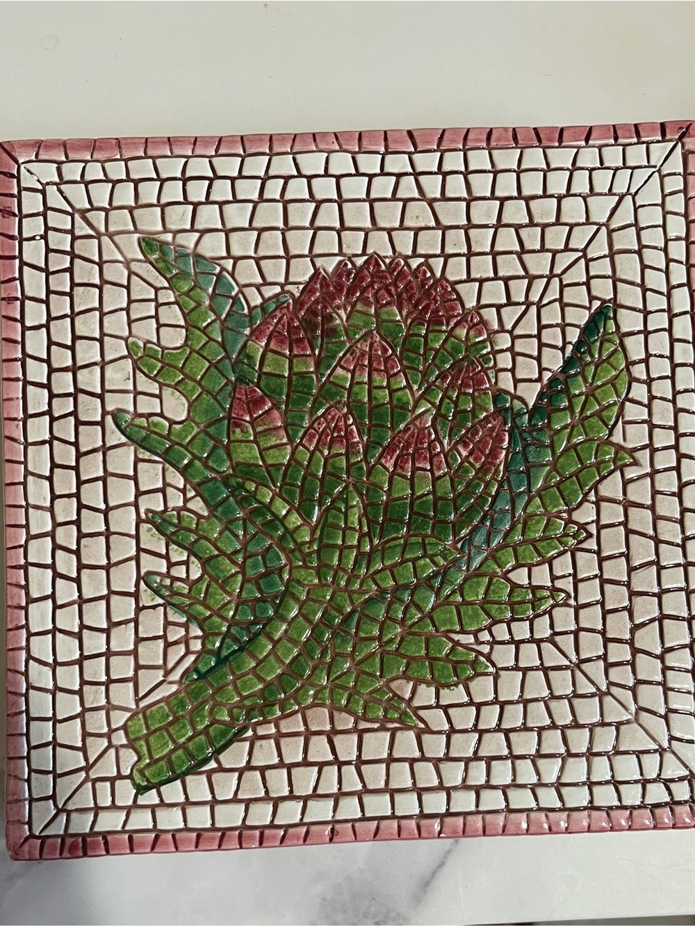 Pier 1 Mosiac Artichoke Trivet Made in Italy